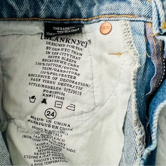 Blank NYC Wildest Rhythm Patchwork Shorts NWT - Picture 10 of 16